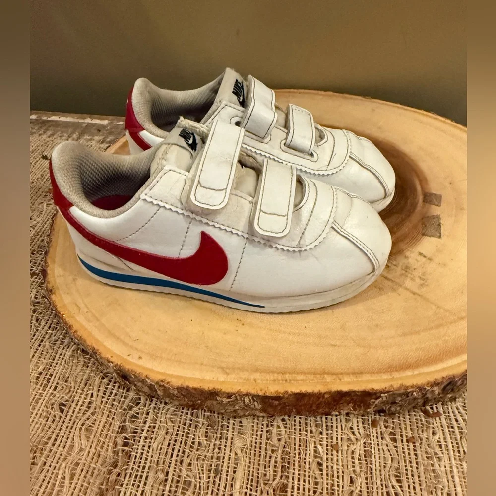 Nike Cortez Baby Toddler Kids Size 10C Shoes Sneakers White Red Blue 904769-103